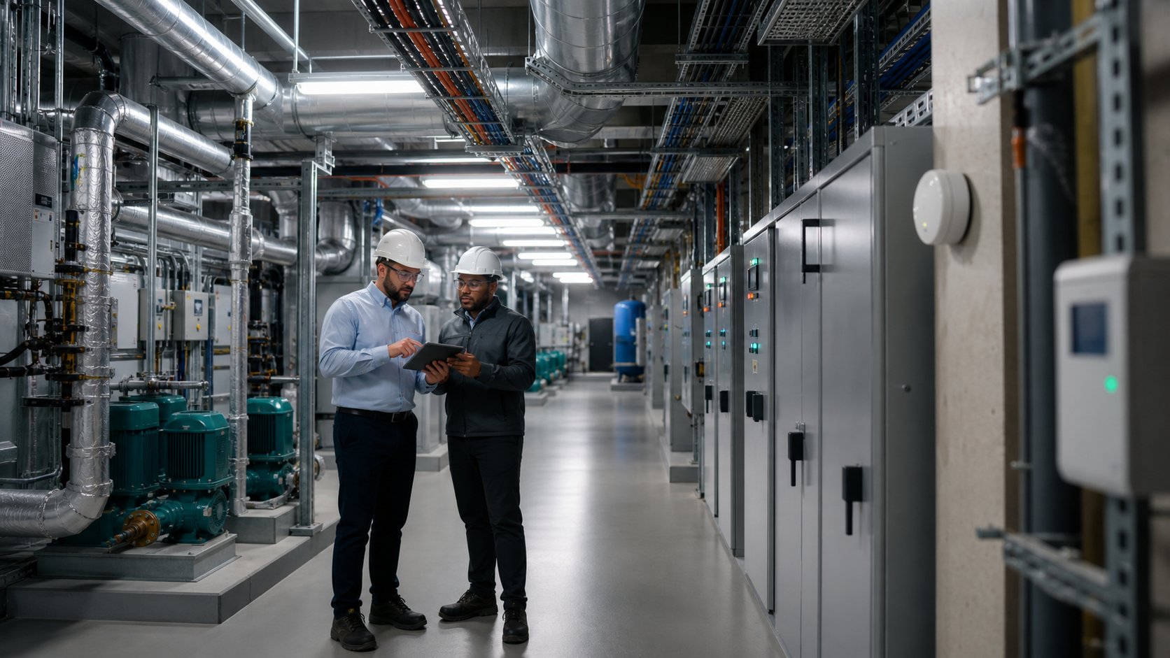 MEP and smart-building systems inspection in a premium commercial facility.